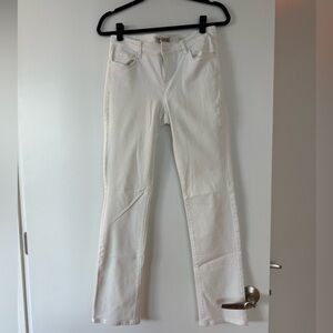 Vintage America Women's White Boho Straight Leg Jeans